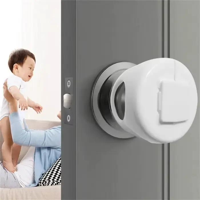Serrure de porte de sécurité pour bébé avec couvercle de protection
