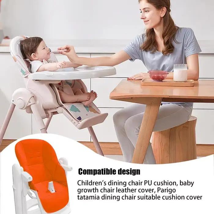 Housse de chaise haute en cuir PU souple pour bébé