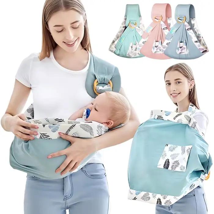 Bébé enfant extérieur transporteur enveloppement doux anti-dérapant anneau de transport fronde multifonctionnel alimentation vêtements porte-bébé accessoires