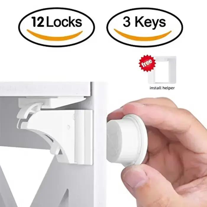 Serrure magnétique pour enfants pour une sécurité supplémentaire des portes d'armoire