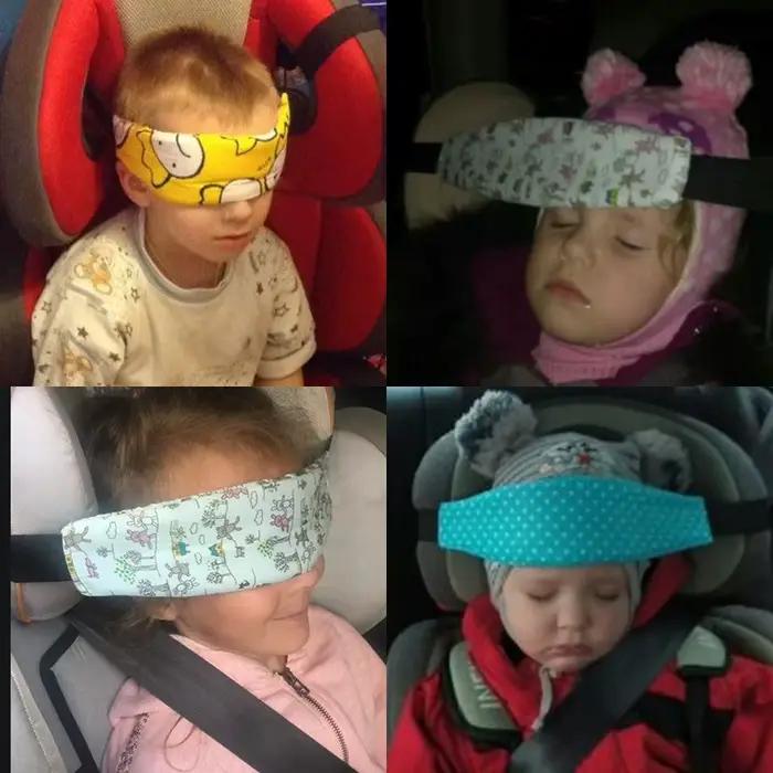Ceinture de sécurité pour voiture bébé unisexe support de tête confortable pour enfants de 7 à 12 ans matériau coton et lin voyage sécurité et confort