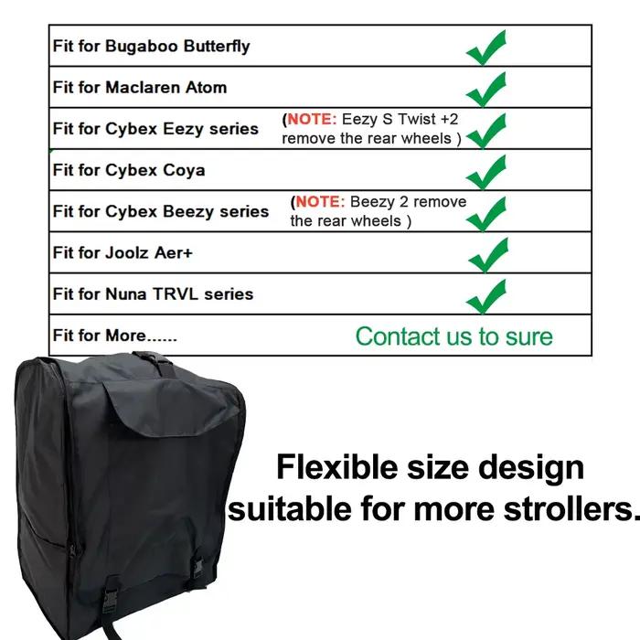 Sac de voyage pour poussette de bébé robuste et multifonction compatible avec plusieurs marques d'équipements pour bébé occasions spéciales et quotidienne