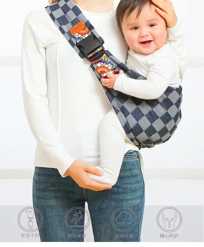 Bébé enfant extérieur transporteur enveloppement doux anti-dérapant anneau de transport fronde multifonctionnel
