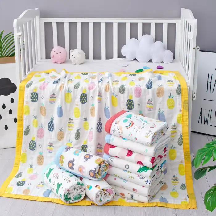 Couverture de bébé en coton 6 couches