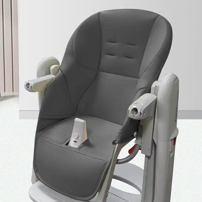 Housse de chaise haute en cuir PU souple pour bébé