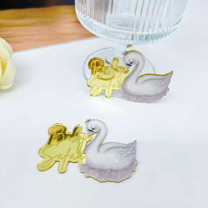 Cygne personnalisé avec nom de bébé