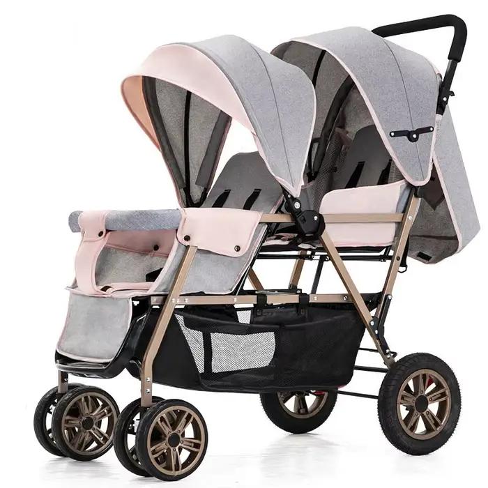 Poussette double légère pour bébés jumeaux