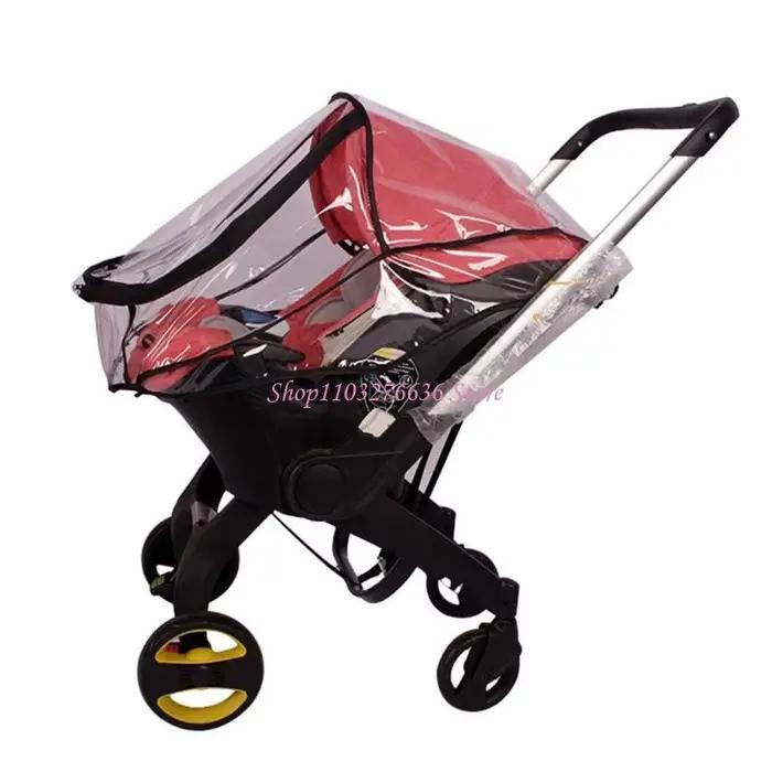 R6FD Baby Partroller Rain Couvre-bébé Car pour siège étanche à vent transparent