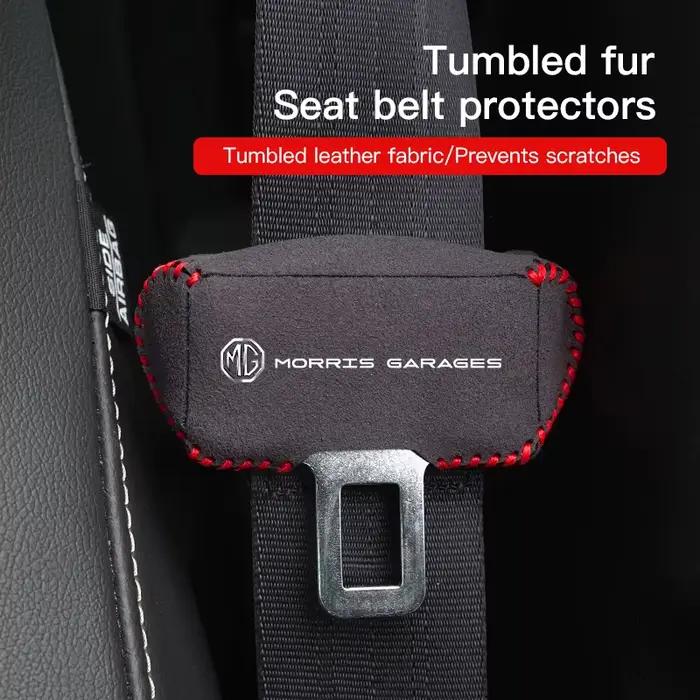 Couvercle de bouchon de ceinture de sécurité de voiture en daim