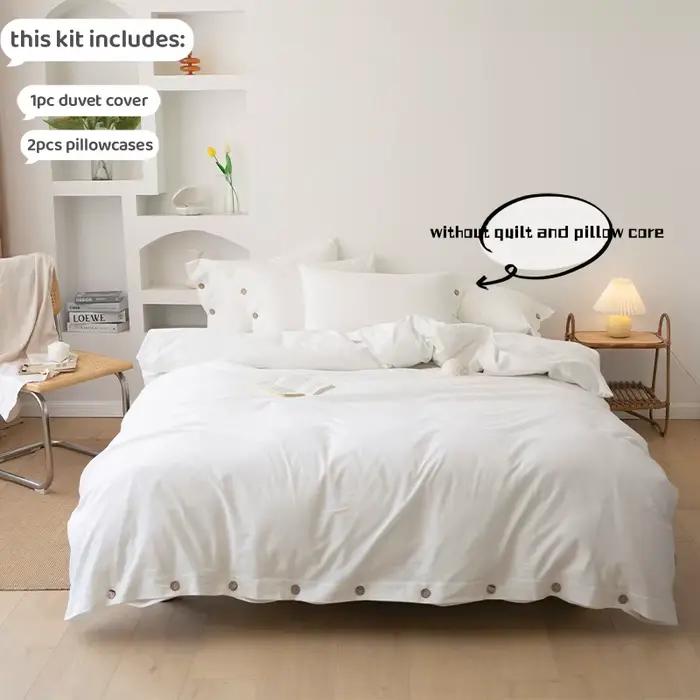 3 pièces 100% coton ensemble de literie Double housse de couette