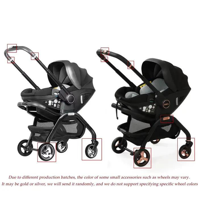 Poussette 3 en 1 Luxe pour Nouveau-Né et Enfant Adaptée aux Bébés de 0 à 12 Mois Polyvalente et Sécurisée