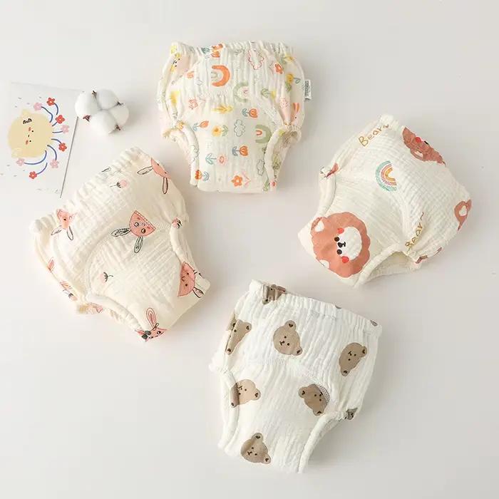 Nouveau coton bébé imperméable réutilisable pantalons d'entraînement