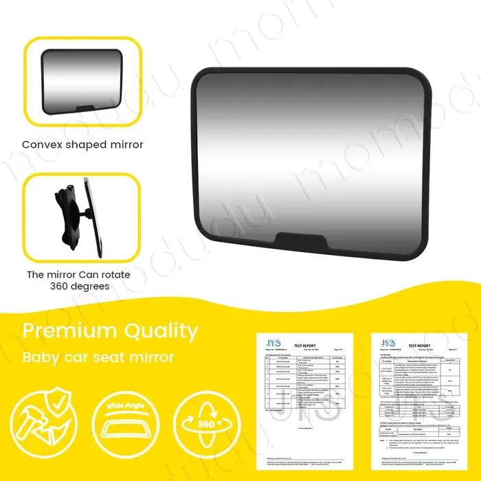 Miroir de voiture pour bébé 360 ° Miroirs de siège de voiture rotatifs