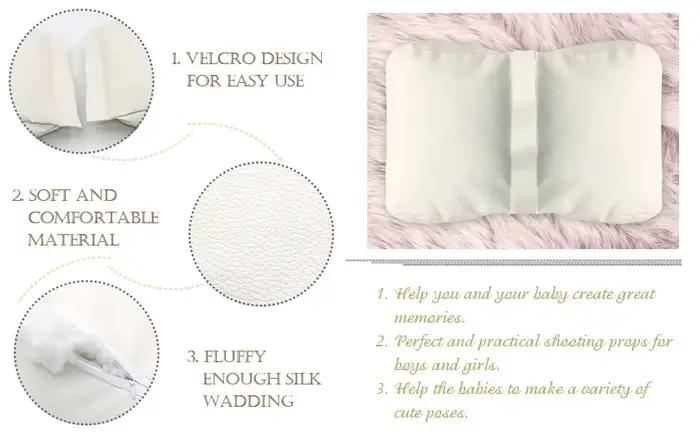 Oreiller papillon pour photographie de nouveau-né, accessoire de pose pour bébé 0-6 mois, design unique de coussin de pose pour captures photographiques de qualité supérieure