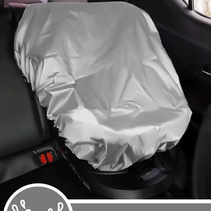 Pare-soleil en matériaux réfléchissants pour sièges auto bébé protection UV isolation thermique usage double face occasions spéciales