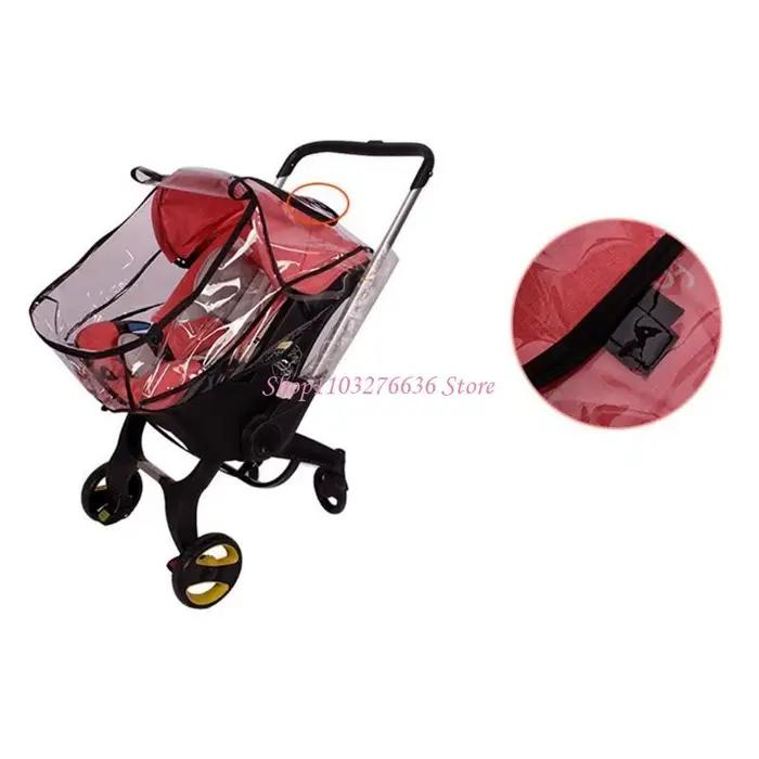 R6FD Baby Partroller Rain Couvre-bébé Car pour siège étanche à vent transparent