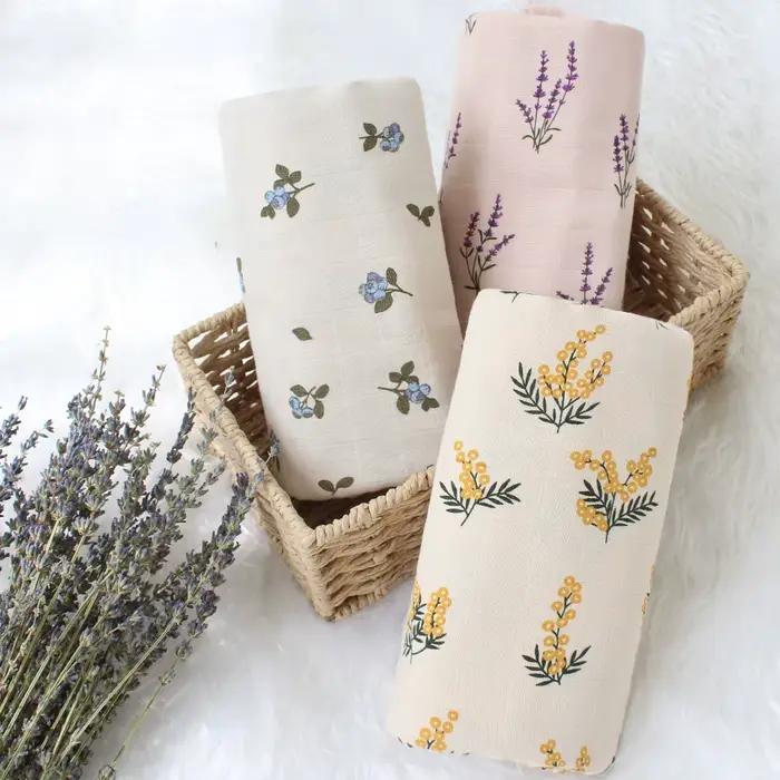 Couverture en coton biologique 100% pour nouveau-né avec dessin animé pour bébé occasions spéciales à offrir