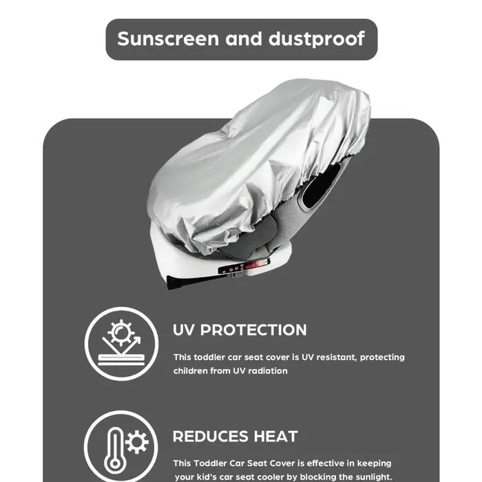Pare-soleil en matériaux réfléchissants pour sièges auto bébé protection UV isolation thermique usage double face occasions spéciales