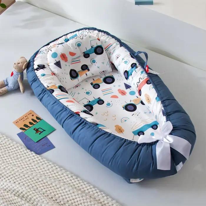 Chaise longue bébé co-sommeil douillet avec barrière de protection pour 0-2 ans multicolore occasions spéciales