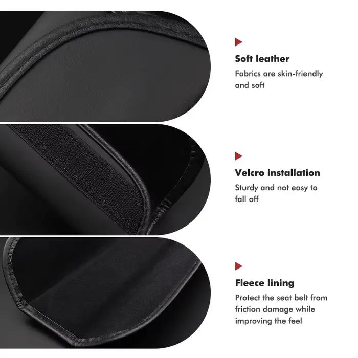 Protège-épaules en cuir pour ceinture de sécurité de voiture