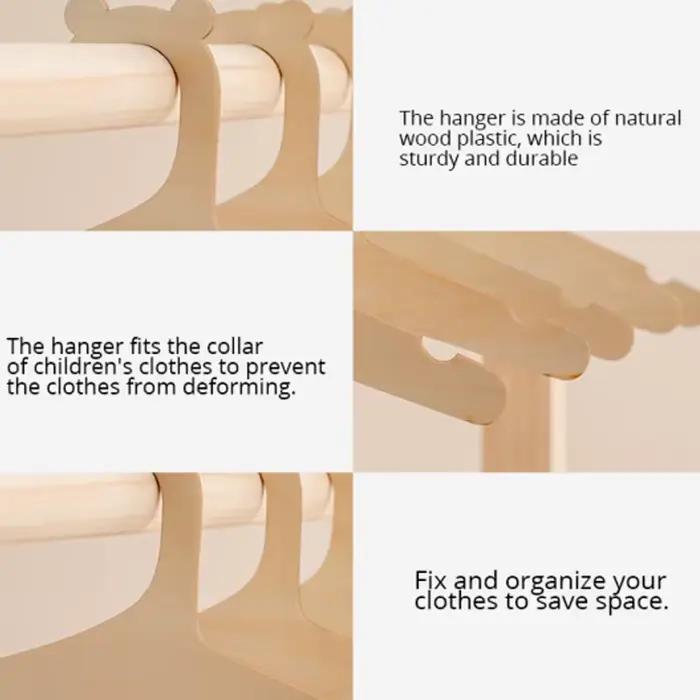 Ensemble de 10 cintres pour bébé en bois élégants pour ranger les vêtements de bébé et pour adultes chambre de bébé moderne et bien organisée