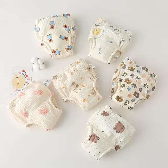Nouveau coton bébé imperméable réutilisable pantalons d'entraînement