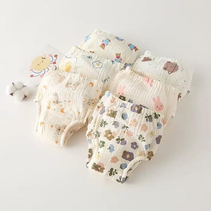 Nouveau coton bébé imperméable réutilisable pantalons d'entraînement