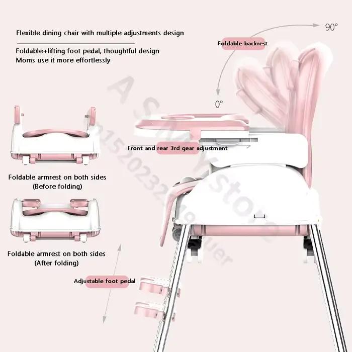 Chaise haute pliante pour bébé