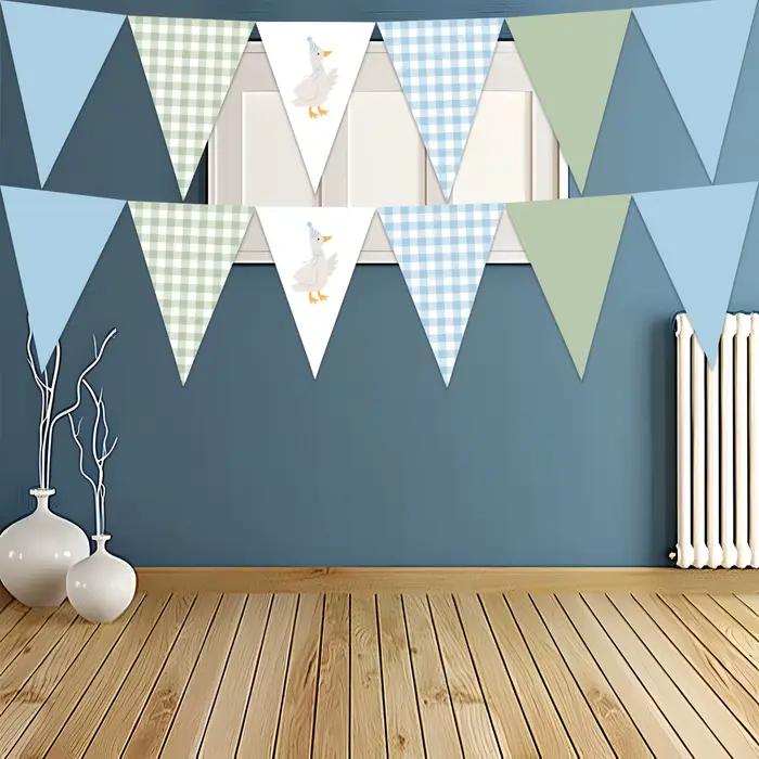Ensemble de décoration de fête Blue Swan avec bannière