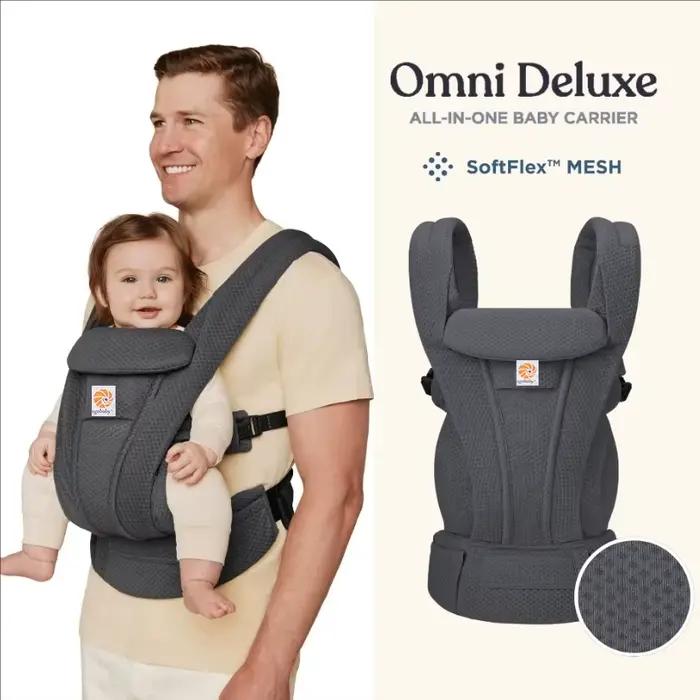 Omni Delux porte-bébé ergonomique enfant kangourou infantile toutes Positions écharpe enveloppement Air frais maille coton sac à dos 0-36 mois Egobaby