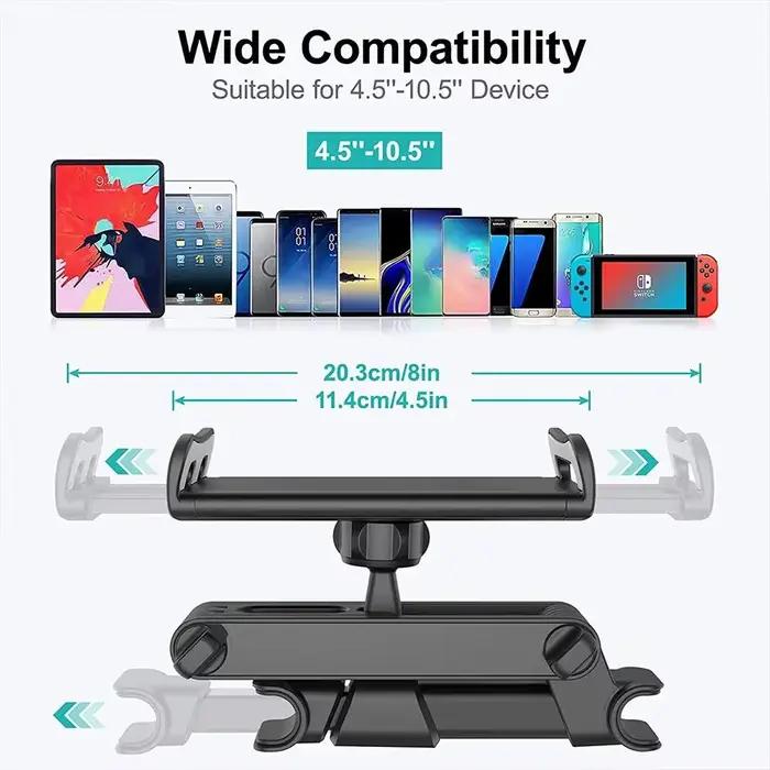 Support de tablette pour voiture rotatif 360° pour iPad Air 4-11 pouces et autres appareils numériques occasions de conduite et cadeaux pour les amateurs de technologie