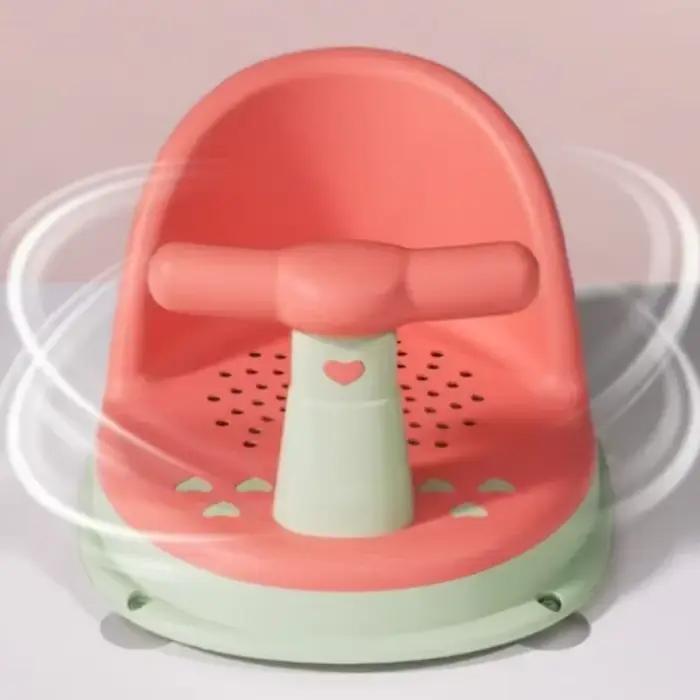 Siège de douche anti-brûlure pour bébé avec ventouse, support de douche portable pour nouveau-nés, siège de jeu, accessoires de croissance pour enfants 0-6 mois 7-12 mois baignoires pour bébés sécurité douceur confort installation facile