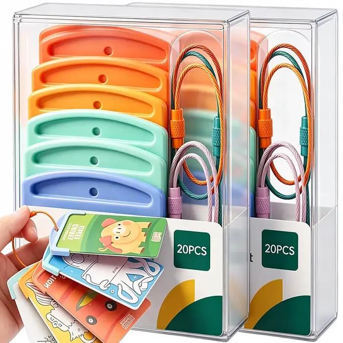 20/10PCS Yoto Porte-cartes avec anneaux de suspension