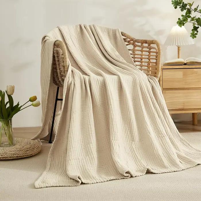 Couverture en mousseline 100% coton portable pour toutes les saisons à offrir pour les occasions spéciales et le confort quotidien