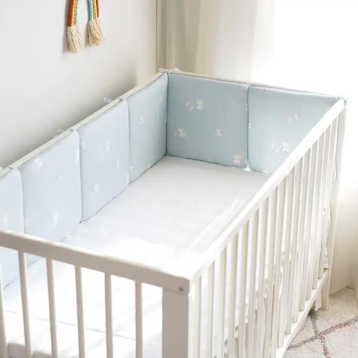 Pare-chocs de lit lavable en coton avec motifs animaux de compagnie pour sécurité bébé de 1 à 3 ans