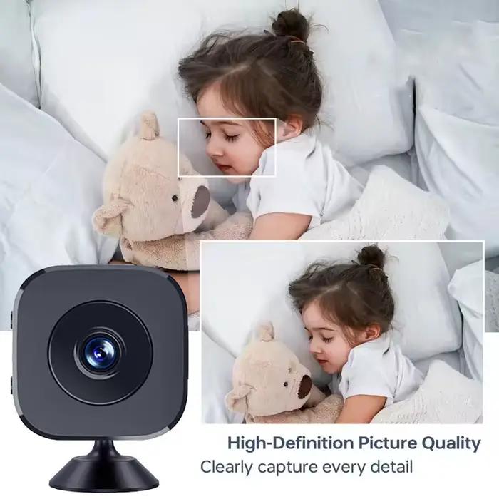 Moniteur bébé Mini caméra HD WiFi Surveillance sans fil Protection de sécurité