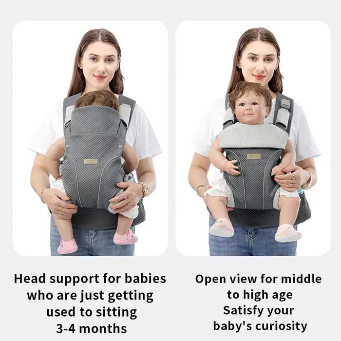 Porte-bébé respirant à fort flux d'air adapté aux nourrissons (0-36 mois) avec capacité de poids jusqu'à 45 livres